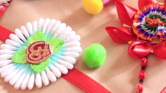 Image result for rakhi from waste cotton buds